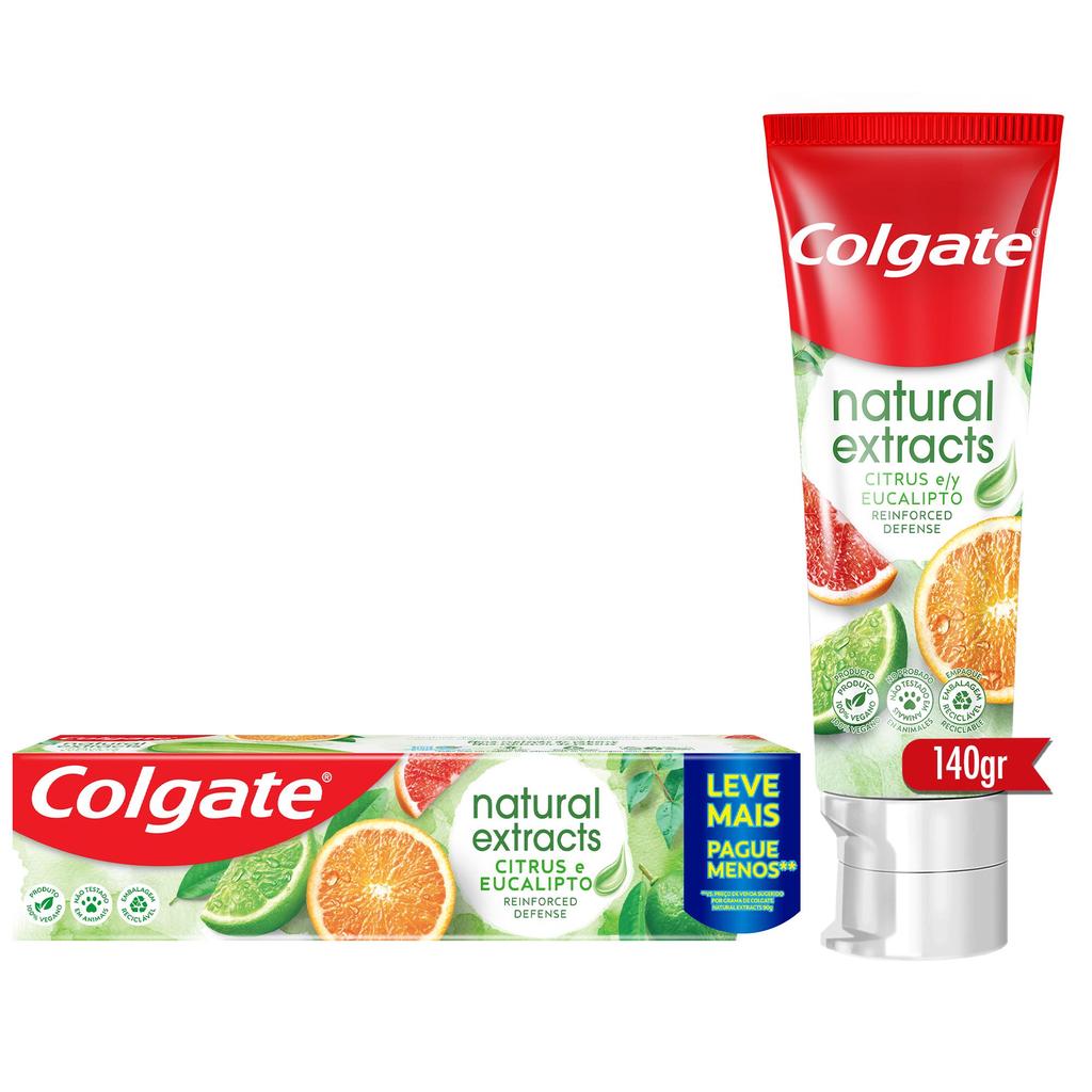 Creme Dental Colgate Natural Extracts Citrus Eucalipto 140g