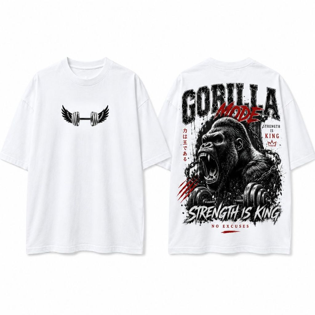 [Premium Algodão Puro]TAC Camiseta Oversized com Conforto e Estilo Estampa Nas Costas Maromba Academia