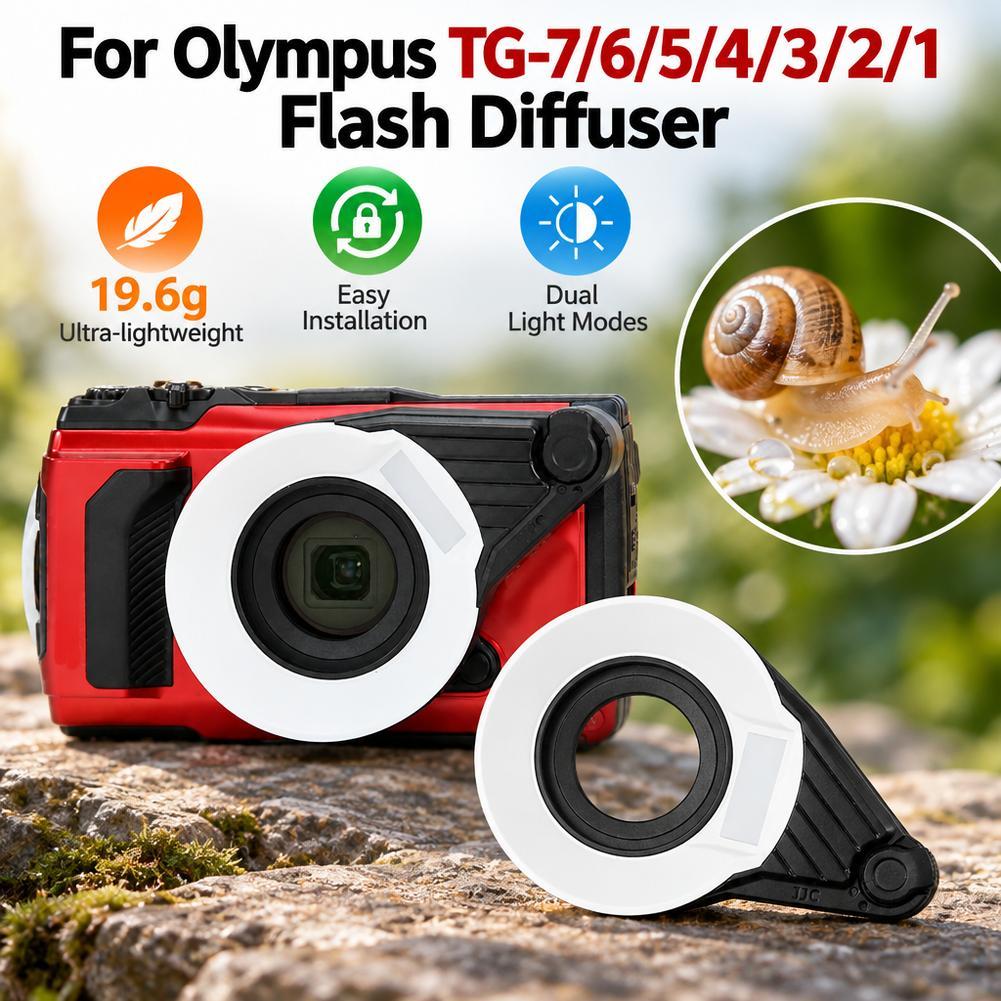 JJC Para Olympus TG7 Flash Difusor TG1-TG6 Substituição FD-1 OM Sistema De Câmera