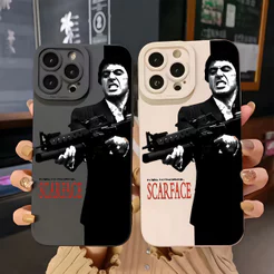 Scarface Capa Silicone Todo Incluído Para IPhone 18 17 Pro Max 11 12 13 14 15 16 7 8 X Xs XR Ar Plus Capinha