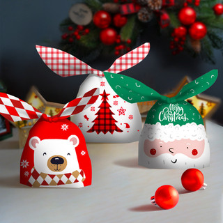 Halloween natal coelho orelha saco biscoito Nougat floco de neve crocante leite data saco de embalagem de presente do ja