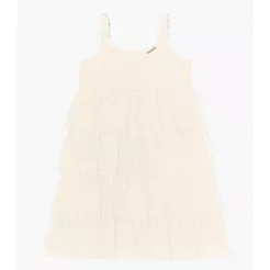 Vestido Infantil em Tule Shine Duo Trick Nick Bege