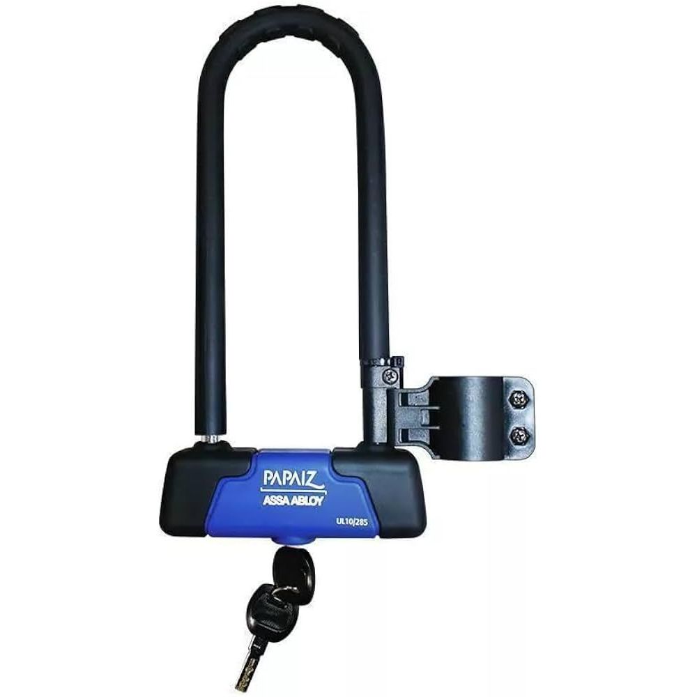 Cadeado Papaiz Trava U-lock Com Cabo Para Bicicleta E Moto UL10/285 Preto — imagem 2 de 2