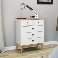 Comoda - Colonial 700cm x 900cm x 410cm Branco/Mel