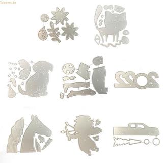 Yee 1 Conjunto Para Gato Caminhão Anjo Corte De Metal Dados Estênceis De Gravação Cartão DIY Templat