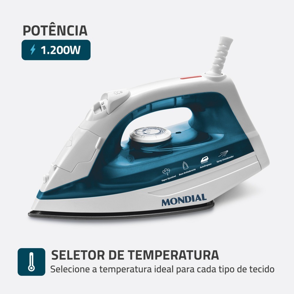 Ferro de passar a vapor 1200 watts F-32 Mondial · foto 2