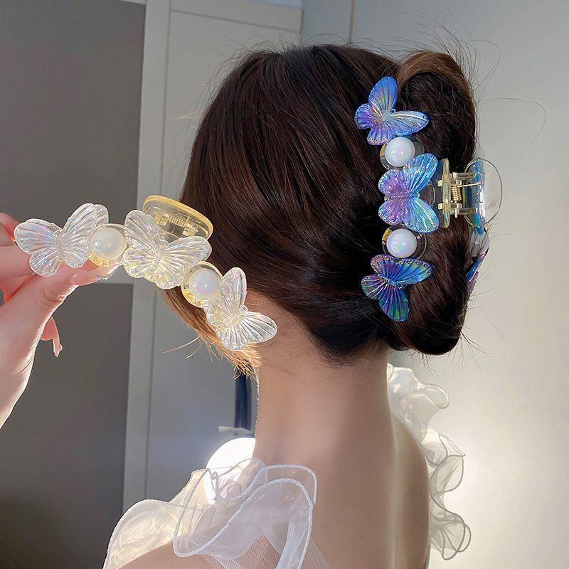 2024 Mori série High-End movendo sereia princesa pérola borboleta grampo de cabelo cabeça traseira tubarão clipe ins cli