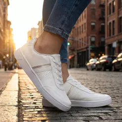 Tênis Feminino Mississipi Napa Branco/Prata