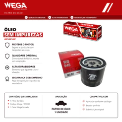 Filtro de Oleo CROSSFOX GOL FOX SAVEIRO CROSS UP VOYAGE UP!– WEGA WO545