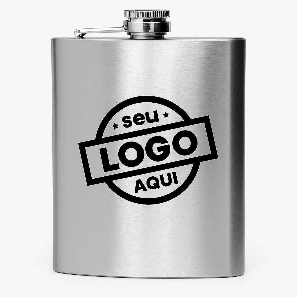 Cantil Porta Bebida De Bolso Inox Personalizado Para Whisky Vodka Festas Casamentos 207 ml