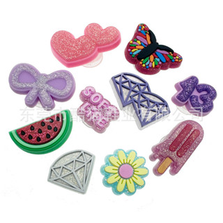 24 novo estilo sandálias acessórios sapatos decoração diy estilo brilhante acessórios amor coração em Oferta na Shopee