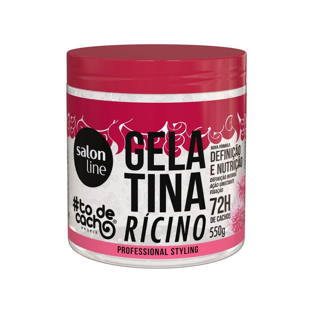 Gelatina Óleo de Rícino #todecacho Definição e Nutrição Salon Line 550g em Oferta na Shopee