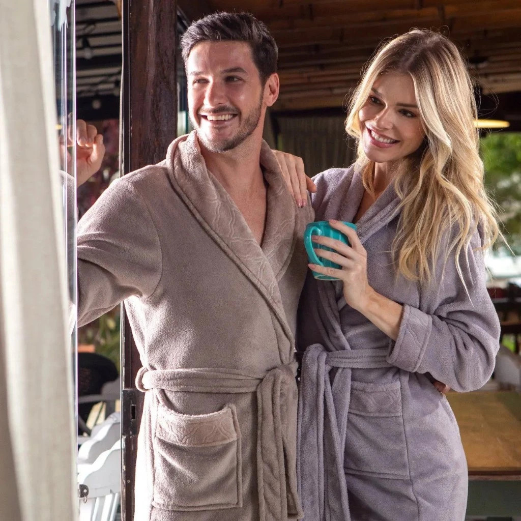 Roupão de Banho Microfibra Adulto Unissex Grosso Linha Premium Extra Macio Várias cores M, G e GG