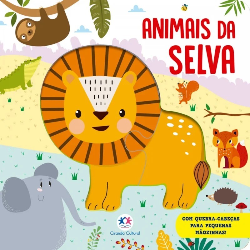 Livro Animais da Selva - Quebra-cabeça de 2 peças