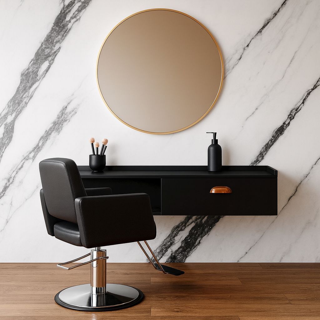 Penteadeira Suspensa 90cm Cabeleireiro Barbearia  ComPorta Basculhante