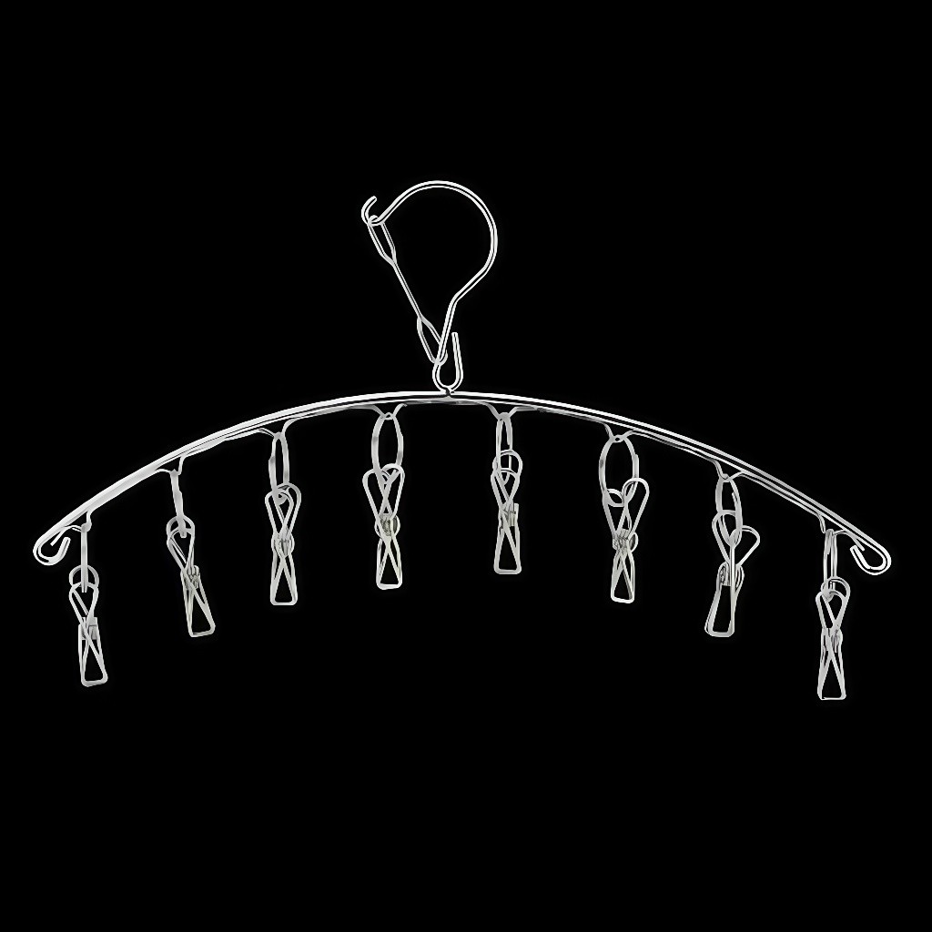Varal 8 Prendedores Para Roupa Intima Para Calcinha Meia Cueca Reforçado inox 8 Prend WL-2537