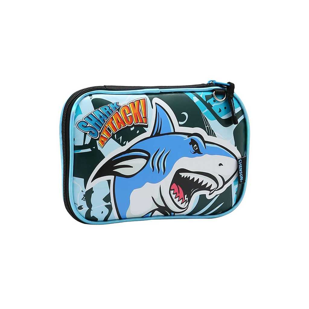 Estojo Escolar Menino Infantil Tubarão Shark Attack 0734355 em Oferta na Shopee