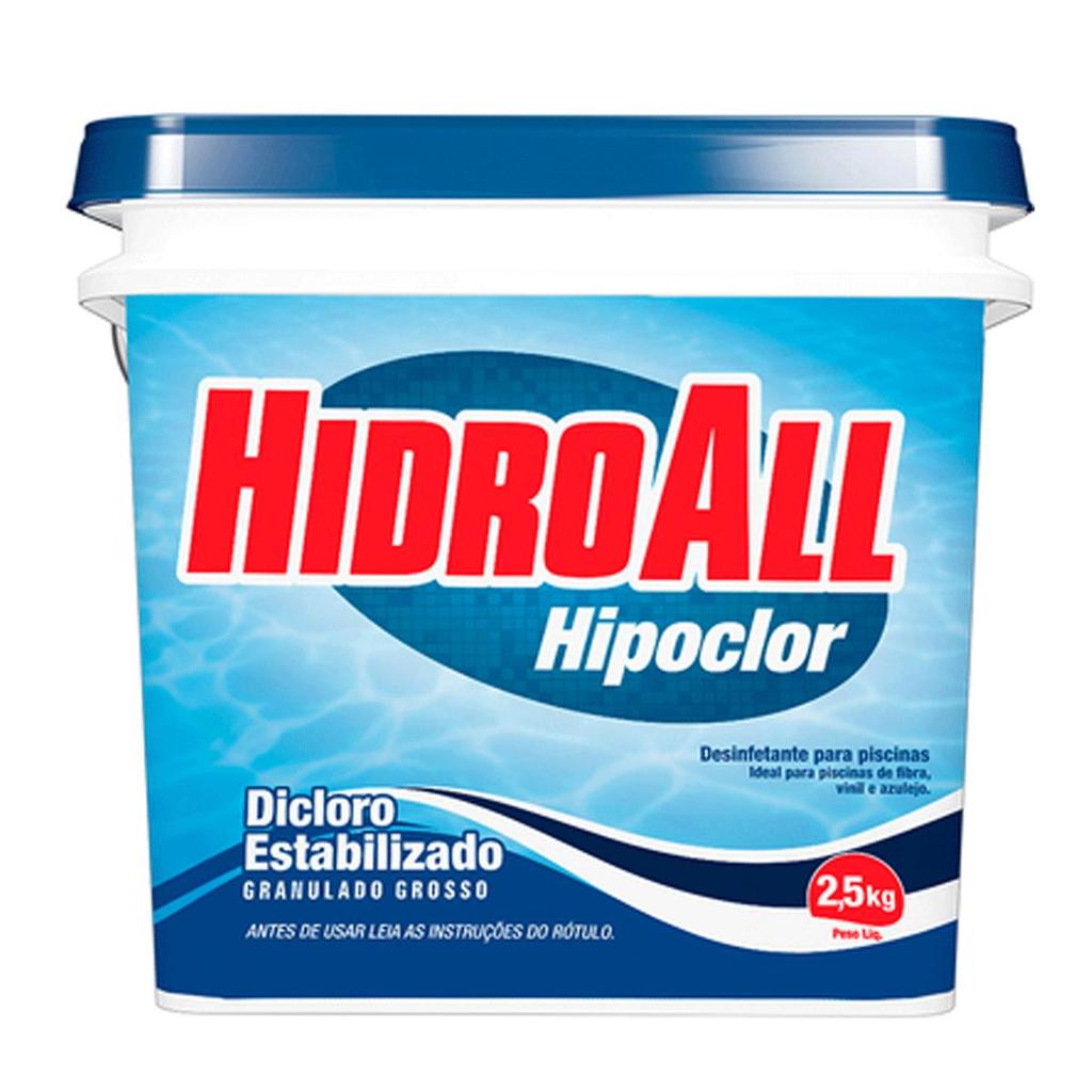 Cloro Piscina Hipoclor Hidroall 2,5Kg em Oferta na Shopee