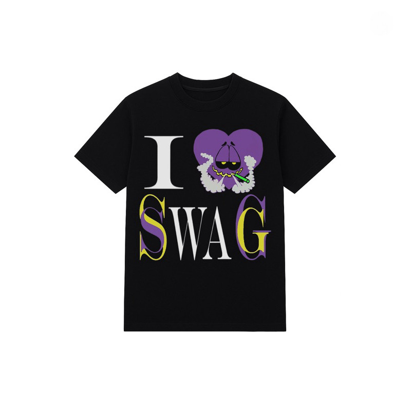 [Camiseta Premium em Algodão Puro]SISI Camiseta Streetwear Oversized Unissex Estampada Y2K I Love Swag Larga Hip Hop Rap