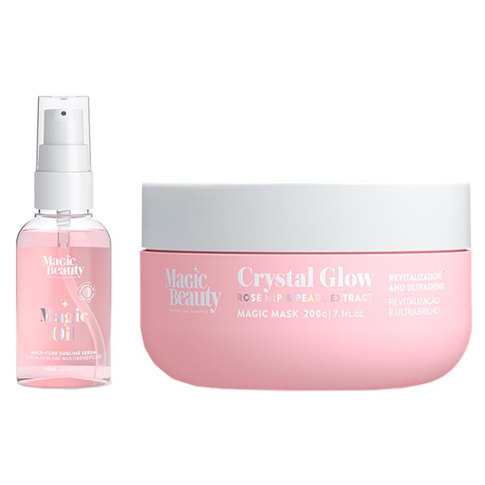 Kit Magic Beauty Crystal Glow - Máscara 200g e Serum 60ml em Oferta na Shopee