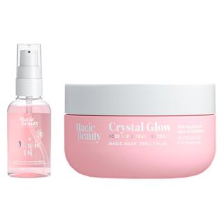 Kit Magic Beauty Crystal Glow - Máscara 200g e Serum 60ml em Oferta na Shopee