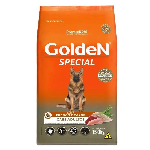 Ração pra Cães Adultos Special sabor Frango e Carne 15kg Golden