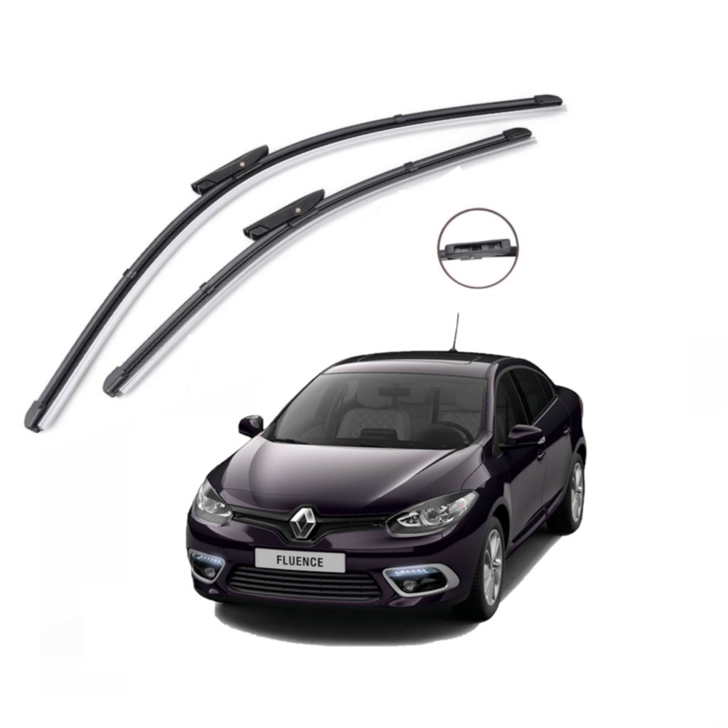 Par Palhetas Limpador De Parabrisa Silicone Chuva Fluence 2011 A 2015