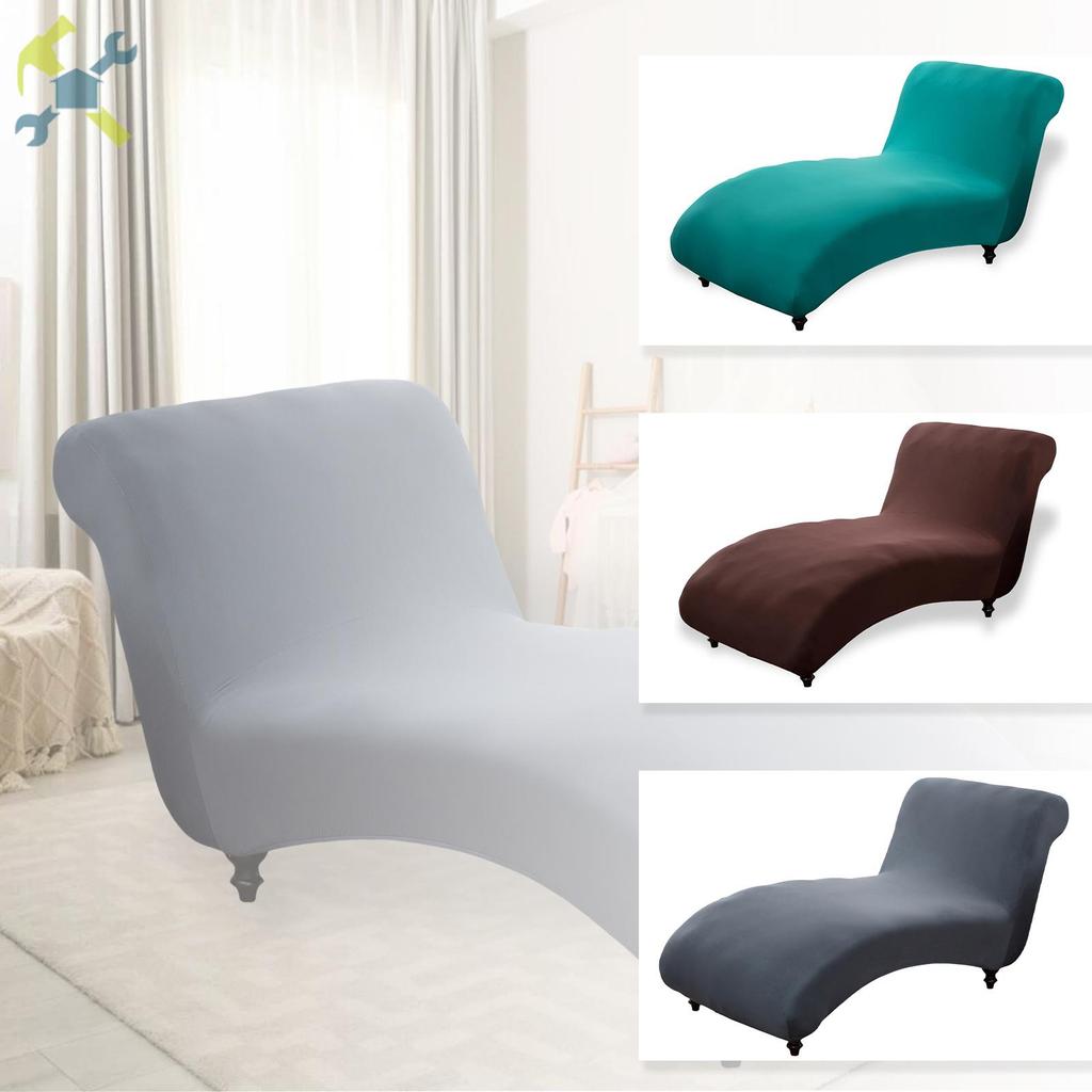 Envoltório Completo Sem Braços Lounge Capa Estiramento Chaise Com Alça Inferior Para Sala De Estar Quarto SHOPCYC4537