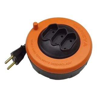 Daneva Extensão Enrolar PL 5M 2X0,75MM 2P 10A Laranja DN1495