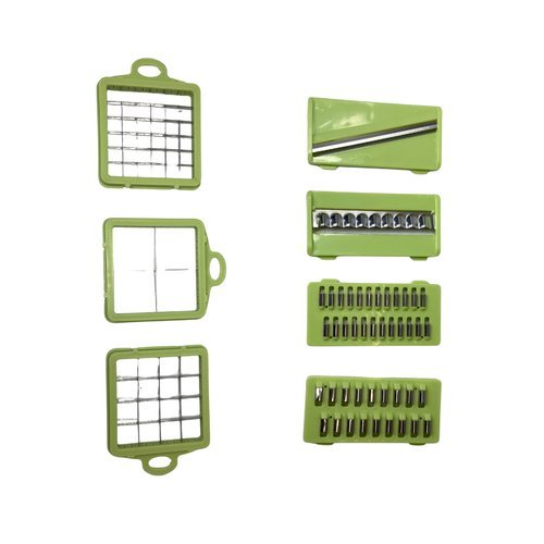 Kit Ralador Fatiador Vegetais Multifuncional Inox 15 Peças Cozinha Prático Seguro Mandoline Legumes