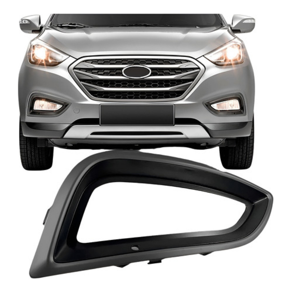 Moldura Farol Milha Auxiliar Ix35 2016 A 2022 Cinza em Oferta na Shopee