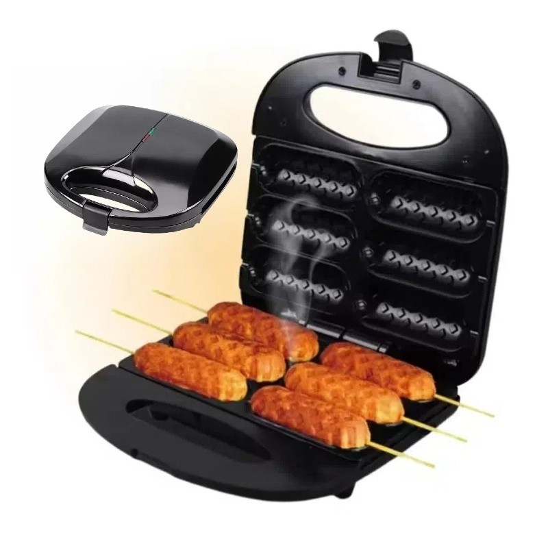 Máquina Grill Elétrica Antiaderente De Crepe Crepeira Hot Dog Queijo Coalho Espetinho