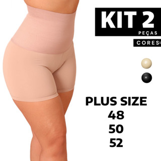 Kit 1 à 2 Short Cinta Modelador Plus Size Seca Barrica com Alta Compressão sem Marcar em Oferta na Shopee