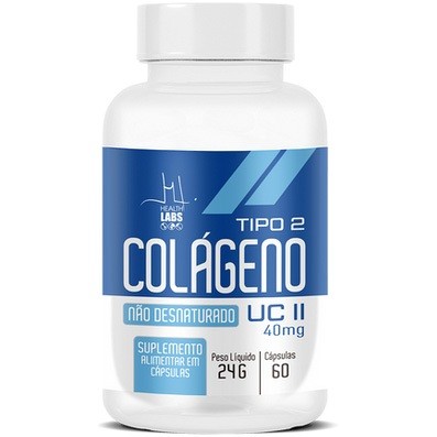 Colágeno Tipo 2 (40mg) UC II - Pote 60 Cápsulas - Health Labs