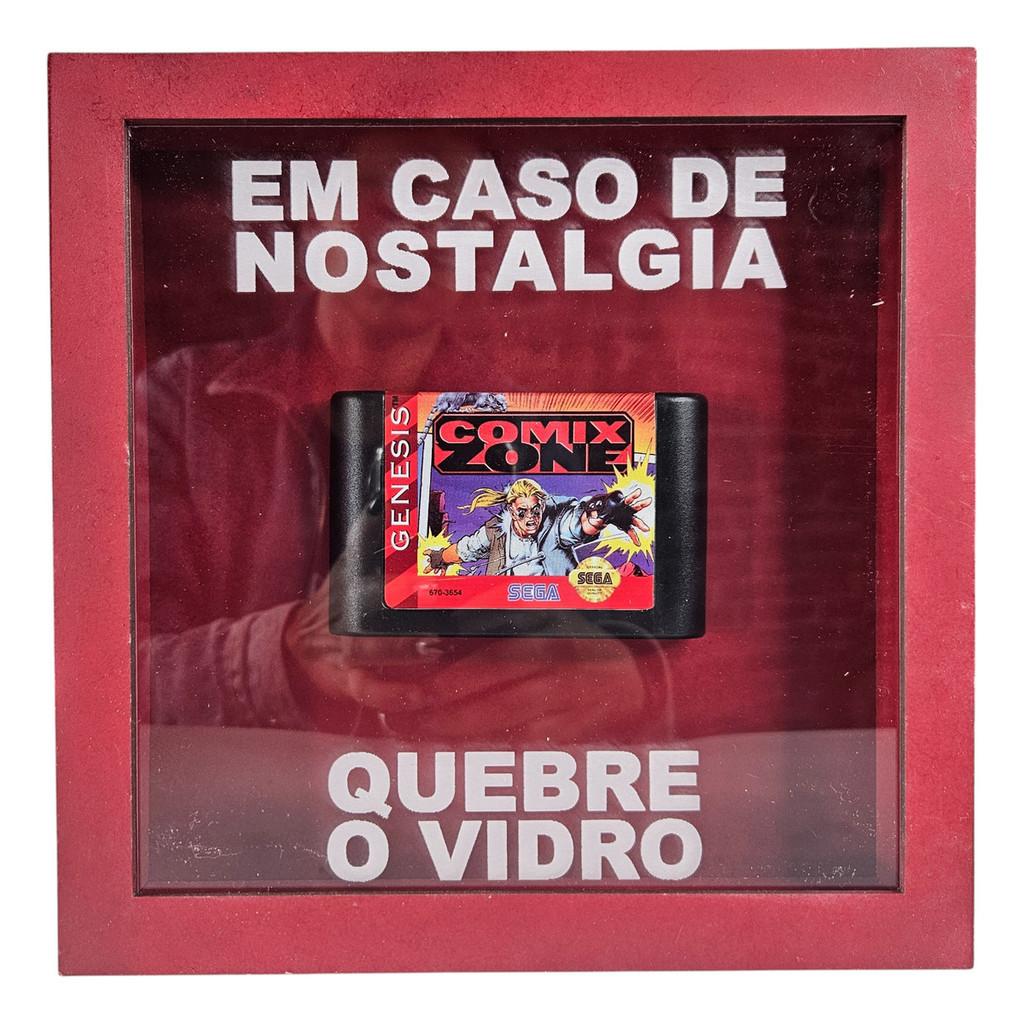Quadro Mario All Stars Cartucho Snes Com Martelo Decoração