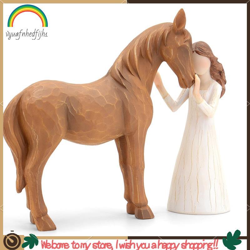 Presentes De Cavalo Para Meninas Decoração Casa Estatueta De Resina Pintada À Mão