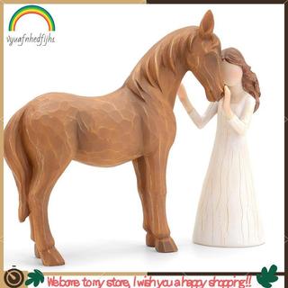 Presentes De Cavalo Para Meninas Decoração Casa Estatueta De Resina Pintada À Mão