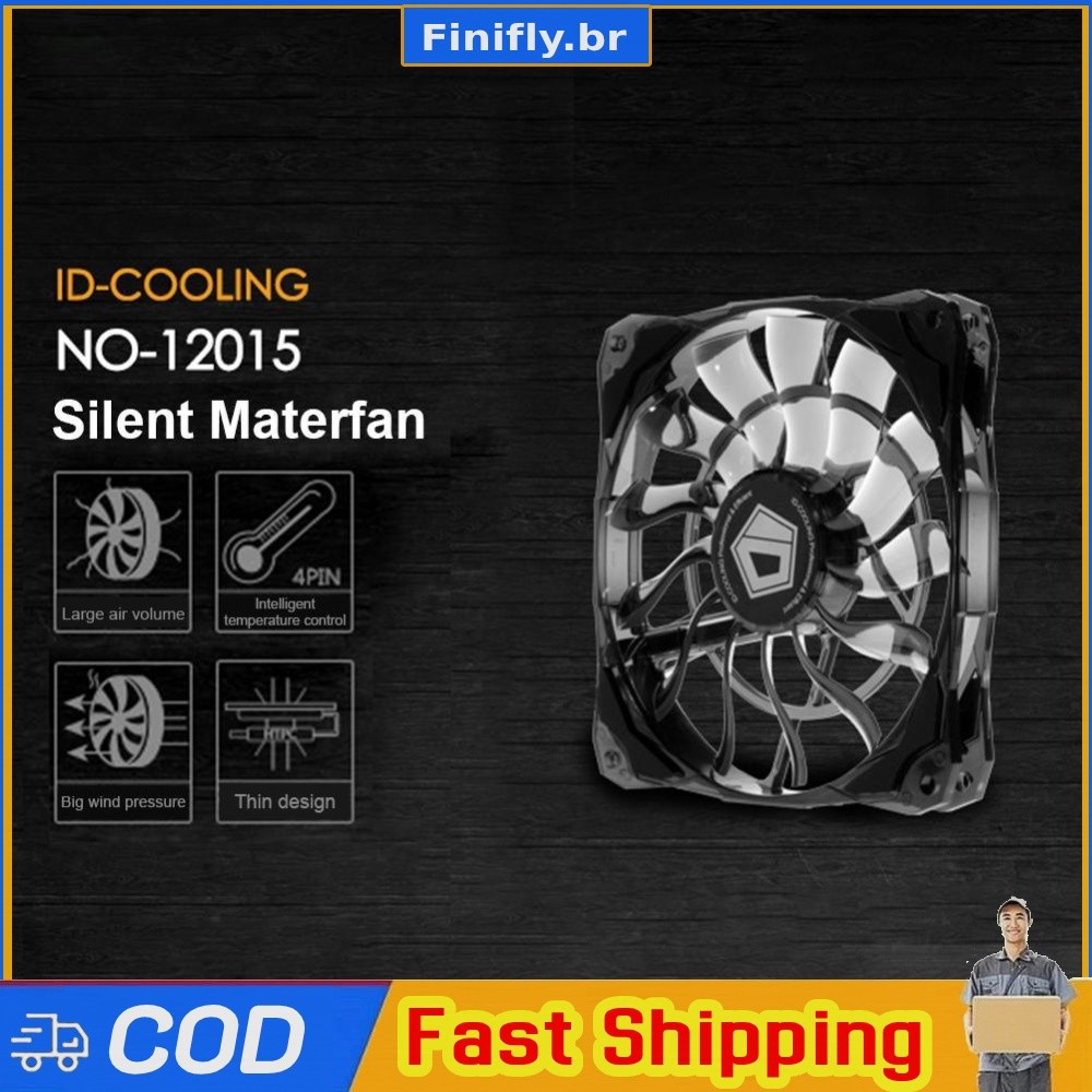 GPU PC Computador Acessórios De Resfriamento De Água 12cm 13 Lâminas Cooler Chassis Case CPU 4 Pinos Ventilador Silencio