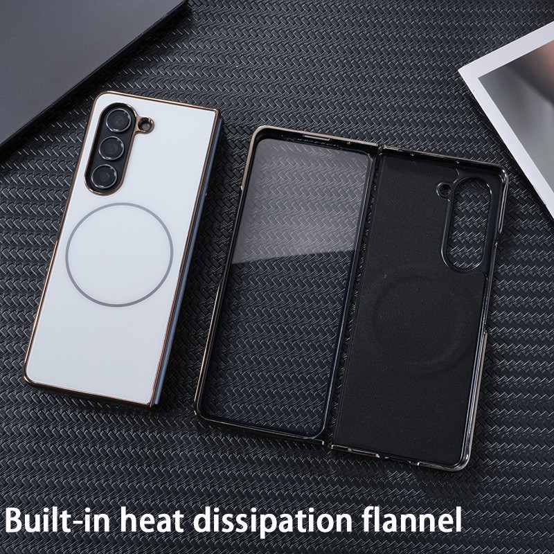 Para Samsung Galaxy Z Fold 8 Ultra 7 6 Caso Duro Fosco AG Filme Magnético Integrado Capa Invólucro