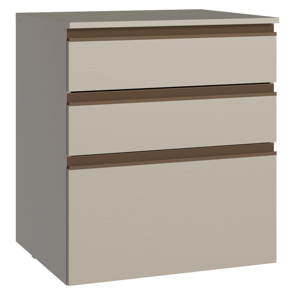 Balcão de Cozinha 60 cm 3 Gavetas Suspenso Crema Nice Madesa XJ