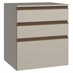 Balcão de Cozinha 60 cm 3 Gavetas Suspenso Crema Nice Madesa XJ
