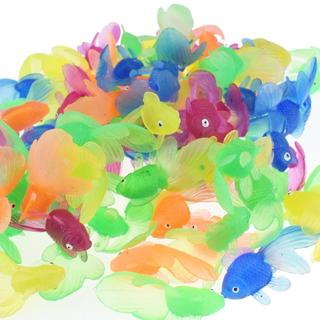  Kids Toys Colorfor 20pcs/set Mini Borracha Macia Simulação De Natação Bebê Peixe Dourado
