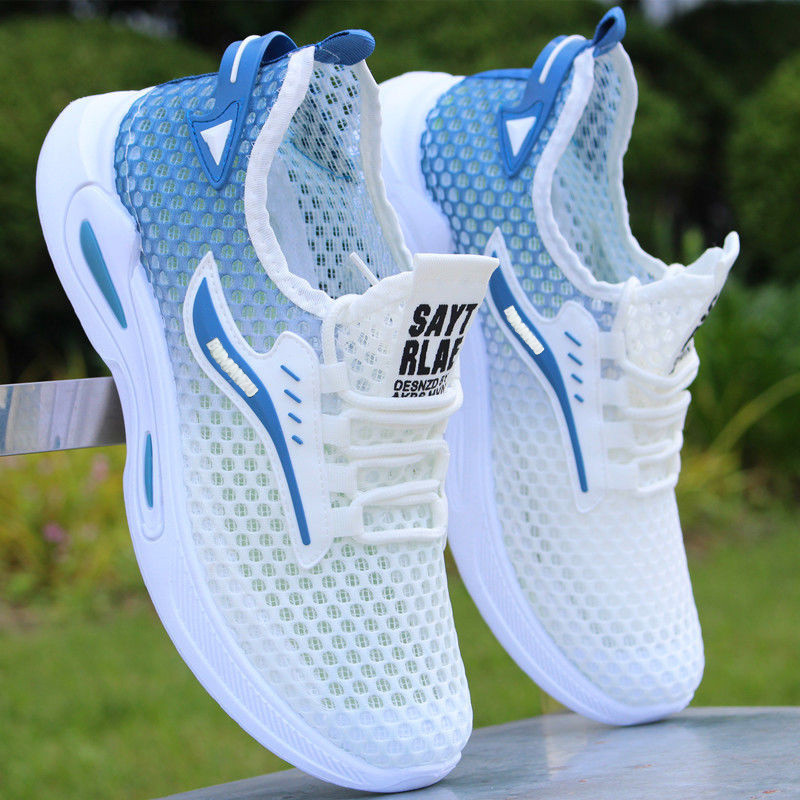 Marca doméstica oco sapatos masculinos verão Net sapatos respirável buraco sapatos masculinos finos esportes cas