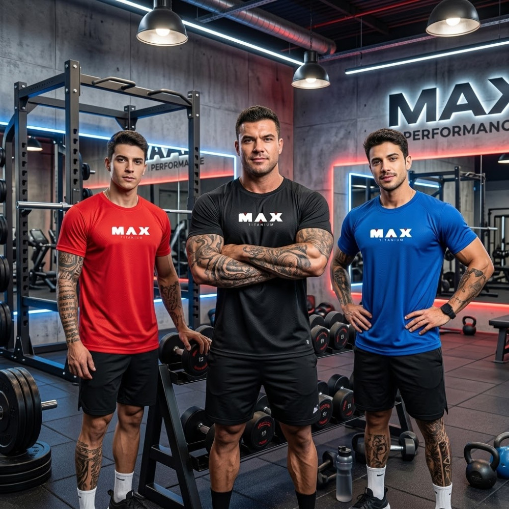 Kit 3 Camisetas Masculina Dry Fit Camisa Academia Treino Fitness Cores Variadas