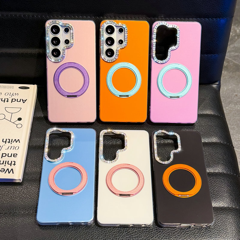 360 ° Capa Rígida IMD Com Suporte Giratório Para Janela Grande Samsung A56 A36 A37 A27 A57 A17 A16 A26 A15 A35 A55 S24FE
