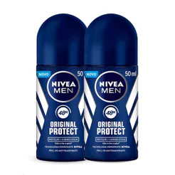 Kit 2 Desodorante Antitranspirante Nivea Men Roll On Original Protect 50ml