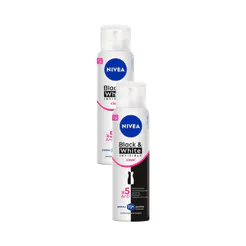 Kit 2 Desodorante Nivea Black & White Invisible Clear Aerosol Antitranspirante 72h 150ml