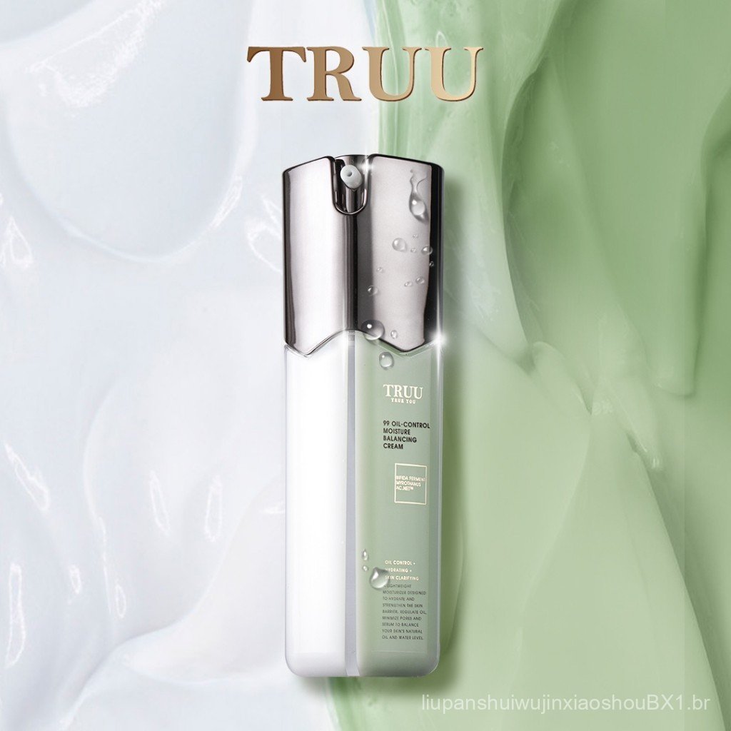 99 TRUU Creme Facial Hidratante e Controlador de Oleosidade 50ml é adequado para pele mista com zona T e pele oleosa.