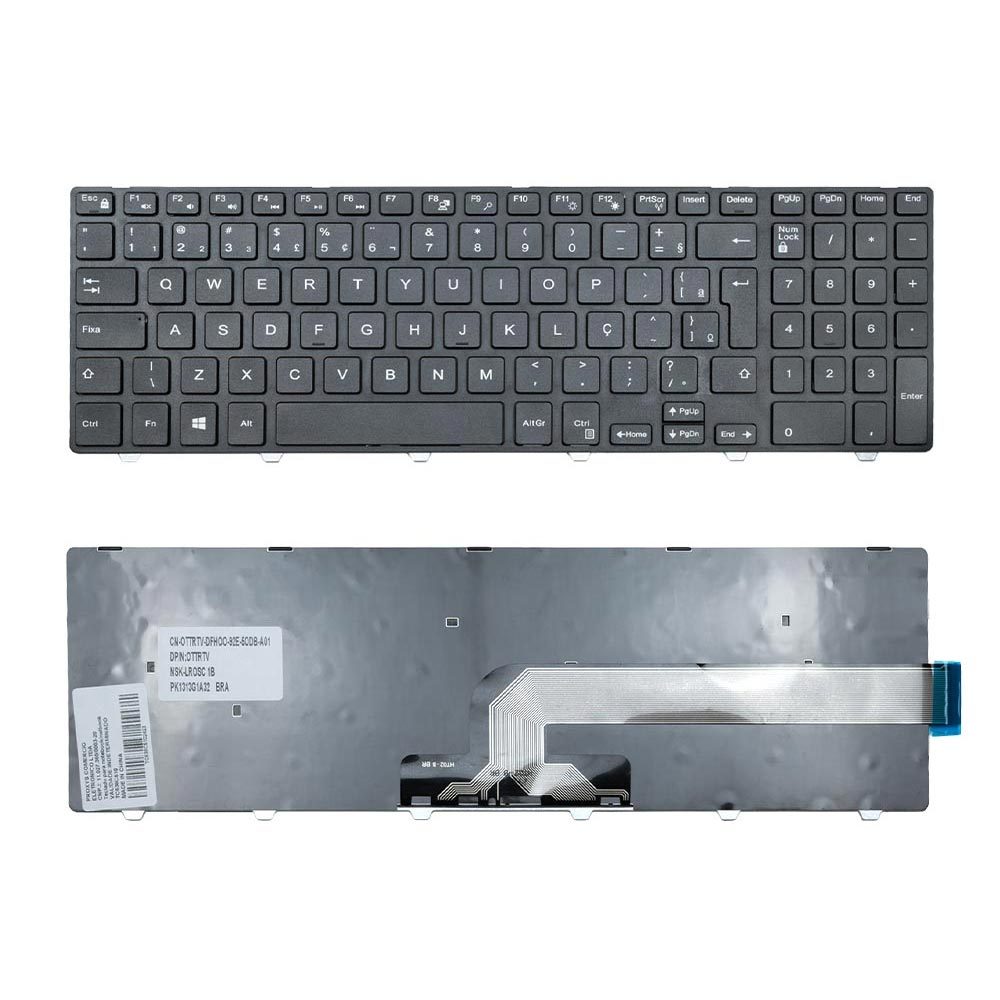 Teclado para Notebook Dell Inspiron 15-3576 Sem Iluminação