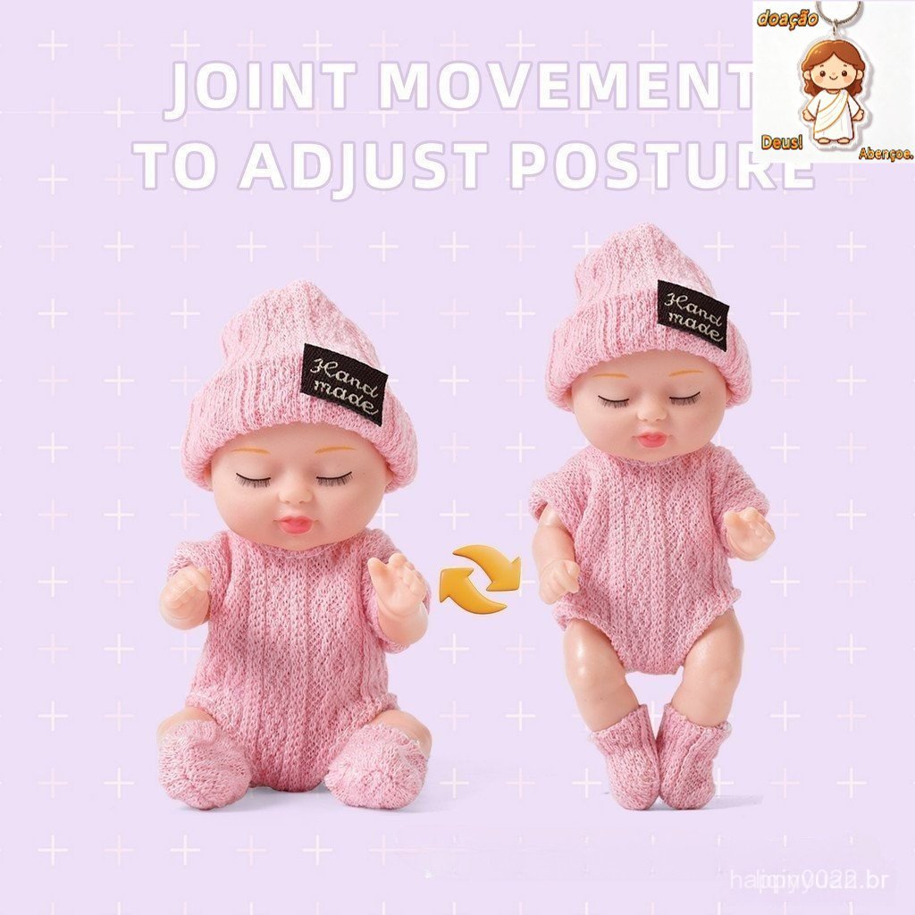 Boneca Bebê Silicone Reborn Bebê Realista Dormindo Mini Menino Fofo Brinquedo de Vestir Realista Presente de Dia das Mãe